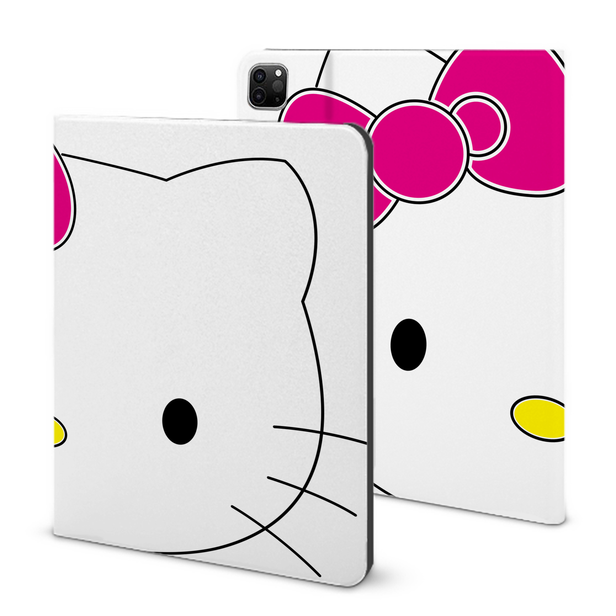 （画像用） Hello Kitty ハローキティ IPad ケース ブック型 PUレザー TPU 耐衝撃 軽量 薄型 ペン収納なし 全面保護 IPad 各モデル対応